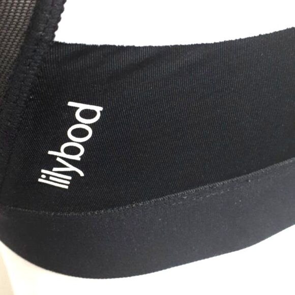 Lilybod Longline Sports Bra Racerback Black White Color Block Size Small - Picture 5 of 7